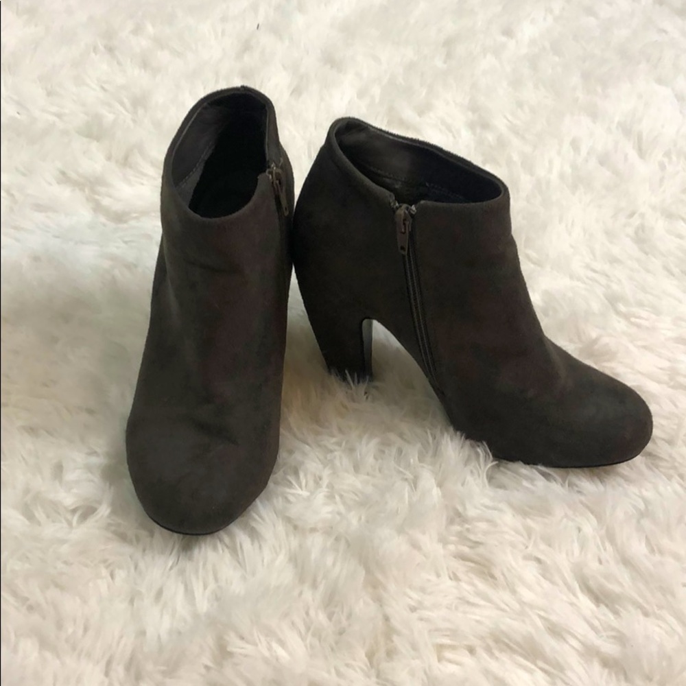 Grey ankle booties